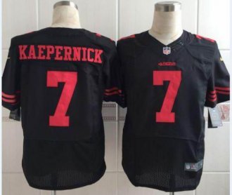 Nike San Francisco 49ers #7 Colin Kaepernick Black Alternate Men's Stitched NFL Elite jersey