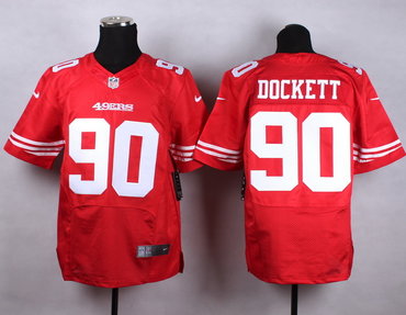 New NFL San Francisco 49ers Darnell Dockett Team Color Red Elite Jersey