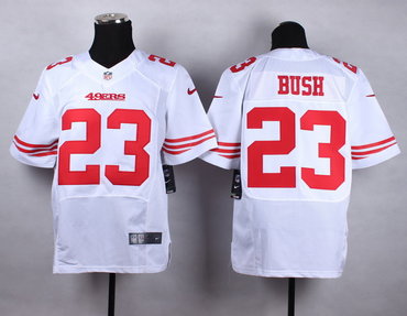 NFL Nike San Francisco 49ers Reggie Bush White Elite Jersey