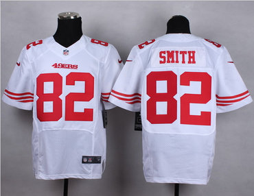 NEW San Francisco 49ers #82 Smith White NFL Elite Jersey