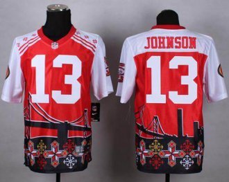 Nike San Francisco 49ers #13 Steve Johnson Red NFL Elite Noble Fashion Jersey