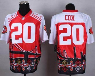 Nike San Francisco 49ers #20 Perrish Cox Red NFL Elite Noble Fashion Jersey