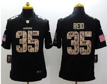 New San Francisco 49ers #35 Eric Reid Black NFL Limited Salute to Service jersey