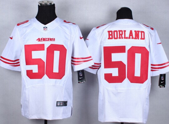 New San Francisco 49ers #50 Chris Borland White Color NFL Elite Jersey