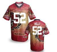 San Francisco 49ers #52 WILLS Men's Stitched NFL Elite Fanatical Version Jersey (13)