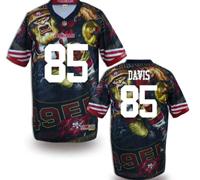 San Francisco 49ers #85 DAVIS Men's Stitched NFL Elite Fanatical Version Jersey (2)