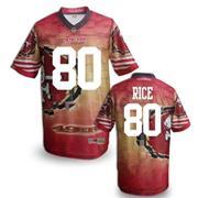 San Francisco 49ers #80 RICE Men's Stitched NFL Elite Fanatical Version Jersey (13)