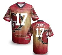 San Francisco 49ers #17 JENKINS Men's Stitched NFL Elite Fanatical Version Jersey (13)