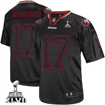 2013 New San Francisco 49ers #17 Jenkins Black Super Bowl XLVII NFL Elite Jersey