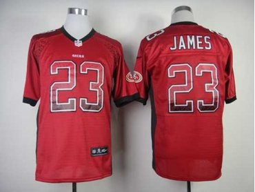 NEW San Francisco 49ers 23 james Red Team Color Stitched NFL Elite Drift Fashion Jerseys