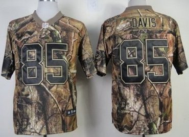 NEW San Francisco 49ers 85 Vernon Davis Camo Realtree Elite NFL Jerseys