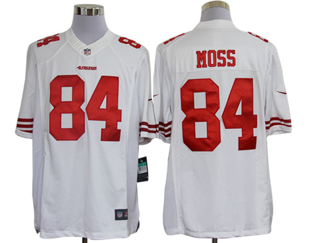 2012 NEW NFL San Francisco 49ers 84 Randy Moss White jerseys (Limited)