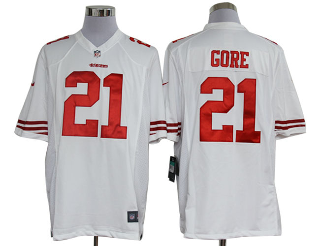 2012 NEW NFL San Francisco 49ers 21 Frank Gore White jerseys (Limited)