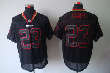 2012 NEW NFL San Francisco 49ers 23 James Lights Out Black Elite Jerseys