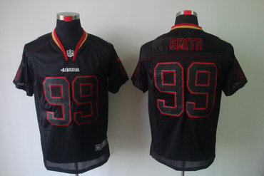 2012 NEW NFL San Francisco 49ers 99 Aldon Smith Lights Out Black Elite Jerseys