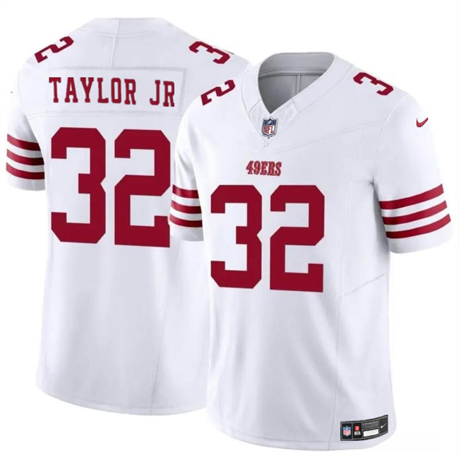 Men's San Francisco 49ers #32 Patrick Taylor Jr White 2024 F.U.S.E. Vapor Untouchable Limited Stitched Football Jersey