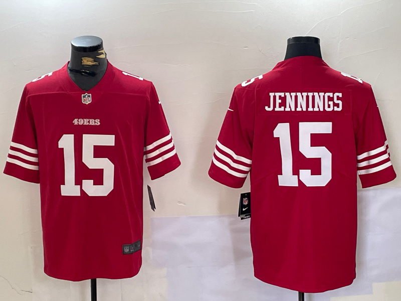 Men's San Francisco 49ers #15 Jauan Jennings Red Vapor Untouchable Limited Stitched Jersey 2