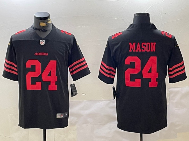 Men's San Francisco 49ers #24 Jordan Mason Black Vapor Untouchable Limited Stitched Jersey