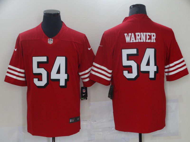 Men San Francisco 49ers 54 Warner Red Nike Vapor Untouchable Limited 2021 NFL Jersey