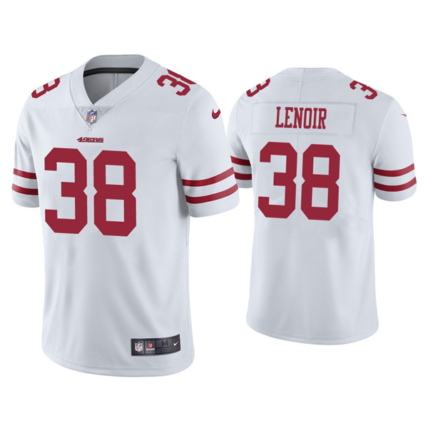 Men's 49ers #38 Deommodore Lenoir White Vapor Limited Jersey