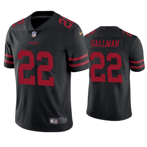 Men's 49ers #22 Wayne Gallman Jr. Black Vapor limited Jersey