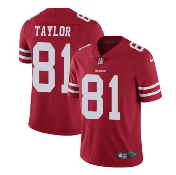 Men's 49ers #81 Trent Sherfield Red Vapor Limited Jersey