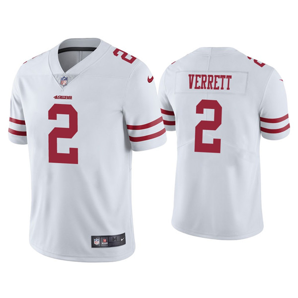 Men's 49ers #2 Jason Verrett White Vapor Limited Jersey