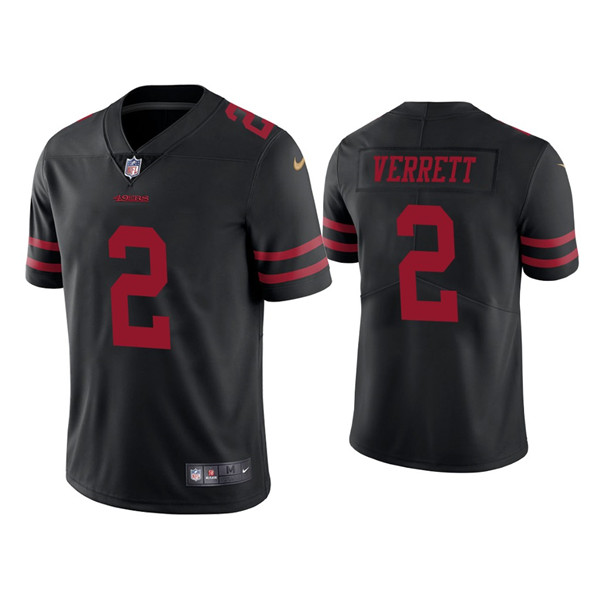 Men's 49ers #2 Jason Verrett Black Vapor Limited Jersey