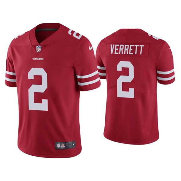 Men's 49ers #2 Jason Verrett Red Vapor Limited Jersey