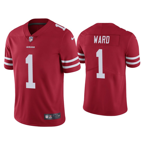 Men's 49ers #1 Jimmie Ward Red Vapor limited Jersey