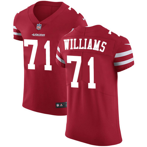 San Francisco 49ers #71 Trent Williams Red Team Color Men's Stitched NFL Vapor Untouchable Elite Jersey