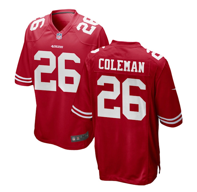 49ers #26 Coleman Red Vapor Limited Jersey