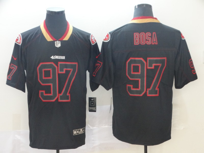 49ers 97 Nick Bosa Black Shadow Legend Limited Jersey