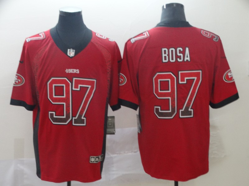 49ers 97 Nick Bosa Red Drift Fashion Limited Jersey