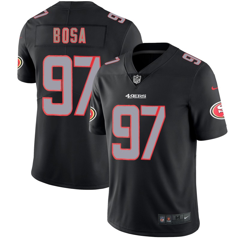 Nike 49ers 97 Nick Bosa Black Impact Rush Limited Jersey