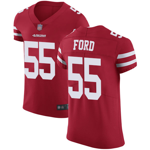 49ers #55 Dee Ford Red Team Color Men's Stitched Football Vapor Untouchable Elite Jersey