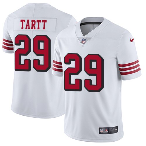 Nike 49ers 29 Jaquiski Tartt White Color Rush Vapor Untouchable Limited Jersey