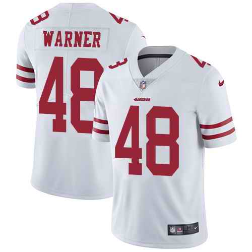 Nike 49ers 48 Fred Warner White Vapor Untouchable Limited Jersey