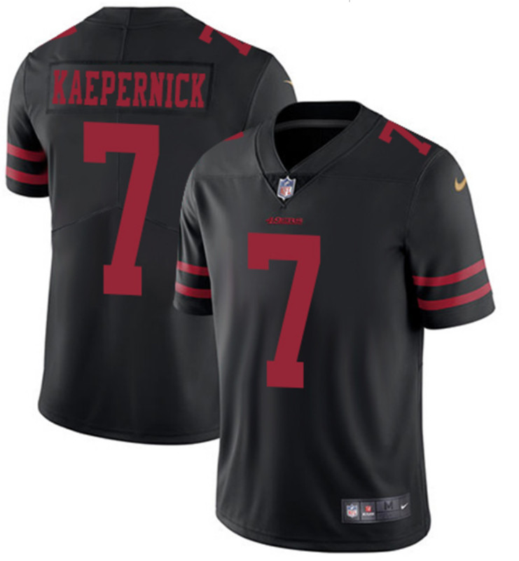 Nike 49ers 7 Colin Kaepernick Black Vapor Untouchable Limited Jersey