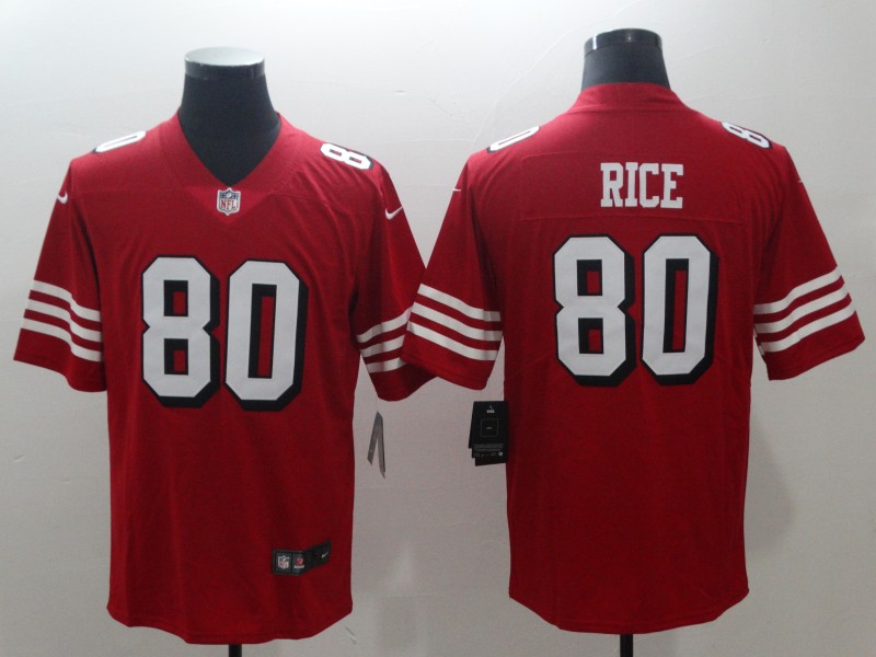 Nike 49ers 80 Jerry Rice Red 2018 Vapor Untouchable Limited Jersey