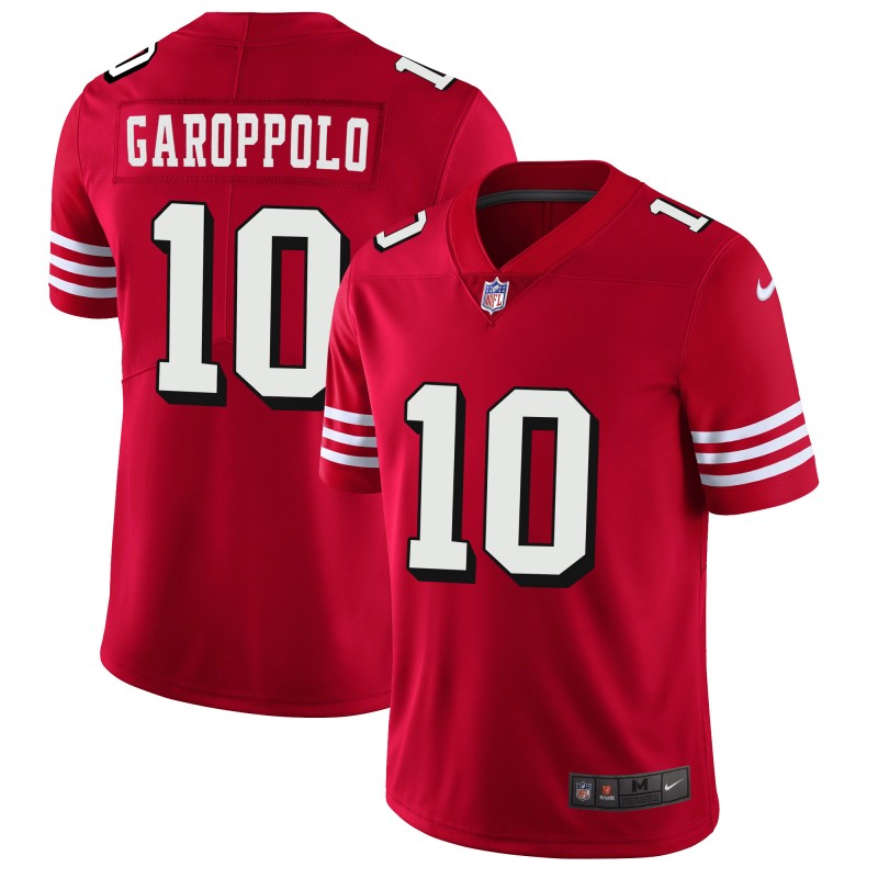 Nike 49ers #10 Jimmy Garoppolo Red Rush Stitched NFL Vapor Untouchable Limited Jersey