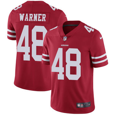 Nike 49ers #48 Fred Warner Red Team Color Men's Stitched NFL Vapor Untouchable Limited Jersey