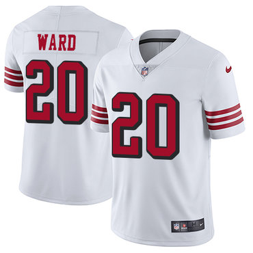 Nike 49ers #20 Jimmie Ward White Rush Men's Stitched NFL Vapor Untouchable Limited Jersey