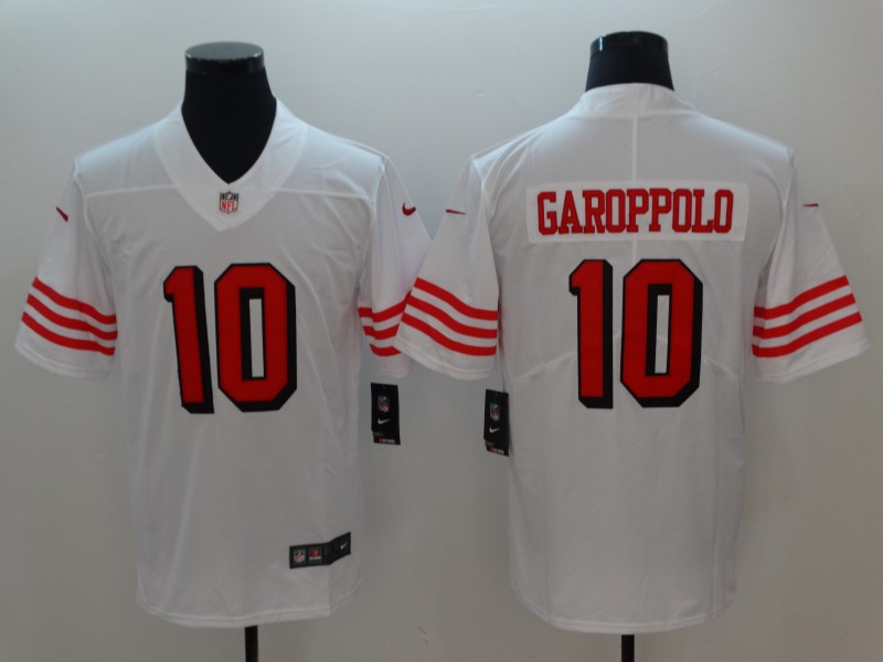 Nike 49ers 10 Jimmy Garoppolo White Color Rush Vapor Untouchable Limited Jersey