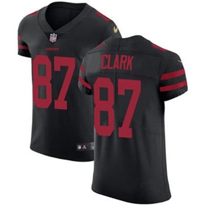 Nike 49ers #87 Dwight Clark Black Alternate Men's Stitched NFL Vapor Untouchable Elite Jersey