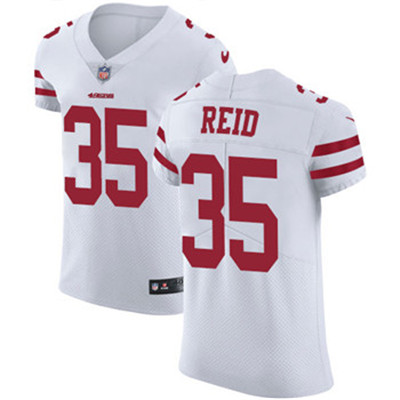 Nike 49ers #35 Eric Reid White Men's Stitched NFL Vapor Untouchable Elite Jersey