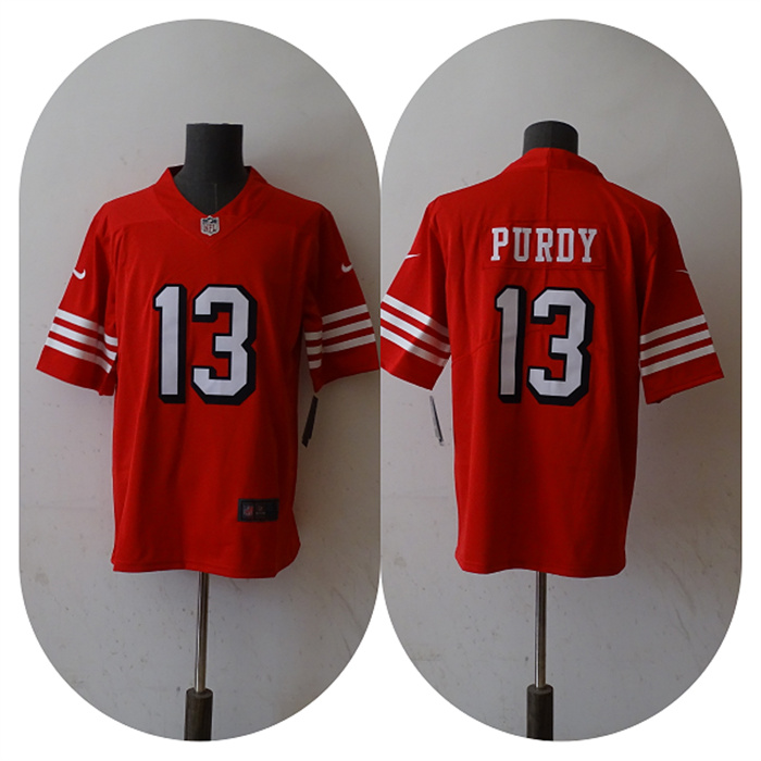 Men's San Francisco 49ers #13 Brock Purdy New Red Vapor Untouchable Limited Stitched Football Jersey