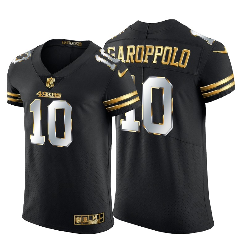 San Francisco 49ers #10 Jimmy Garoppolo Men's Nike Black Edition Vapor Untouchable Elite NFL Jersey