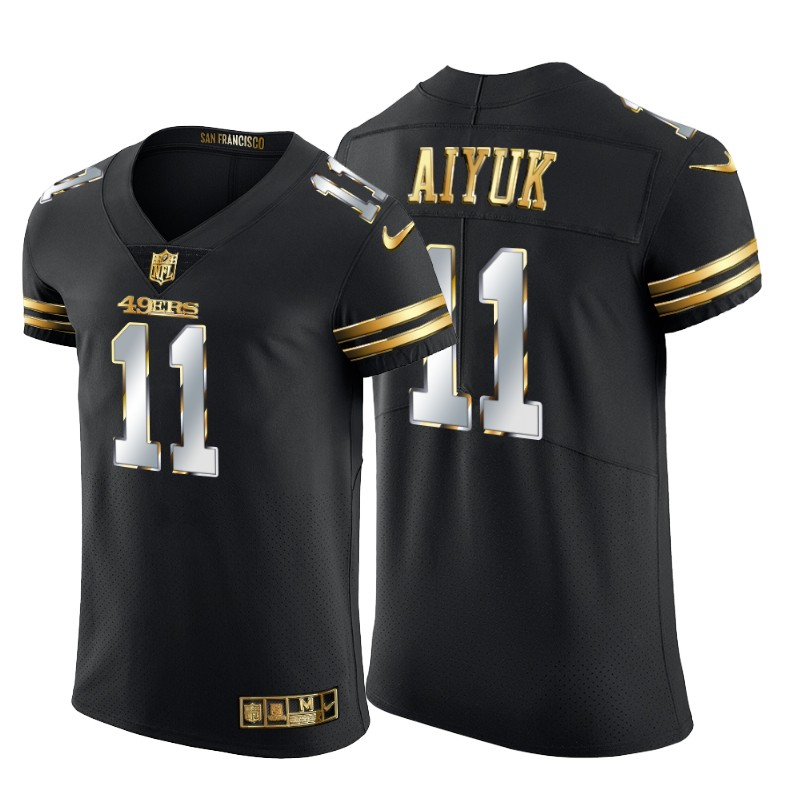 San Francisco 49ers #11 Brandon Aiyuk Men's Nike Black Edition Vapor Untouchable Elite NFL Jersey