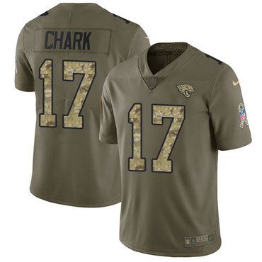 Nike Jaguars #17 DJ Chark Olive Camo Men's Stitched NFL Limited 2017 Salute To Service Jersey